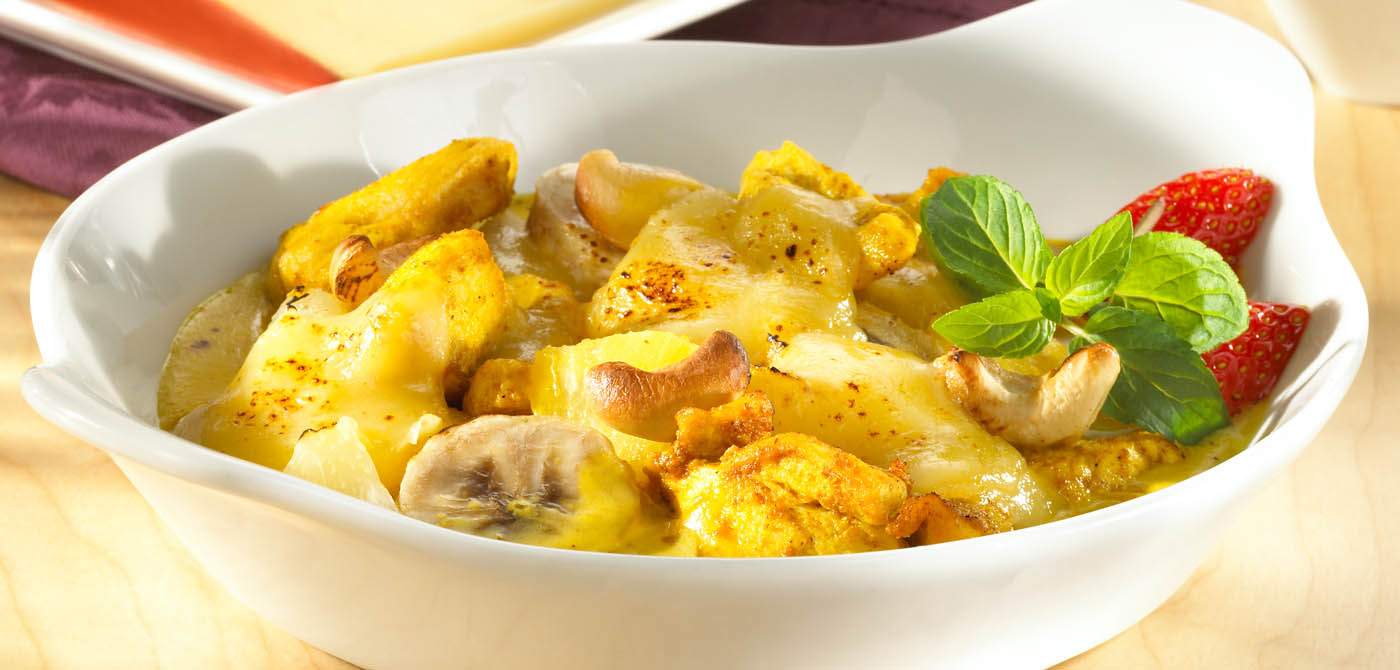 Curry de poulet fruité