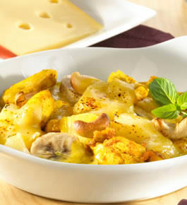 Curry de poulet fruité